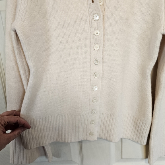 J. Cream Milano Lambswool Button Down Cardigan Wide Sleeve - Picture 6 of 8